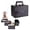 Black, variant on Lightweight Makeup Train Case with Mirror, Lockable 2-Tray Cosmetic Storage Box – Portable Organizer for Travel