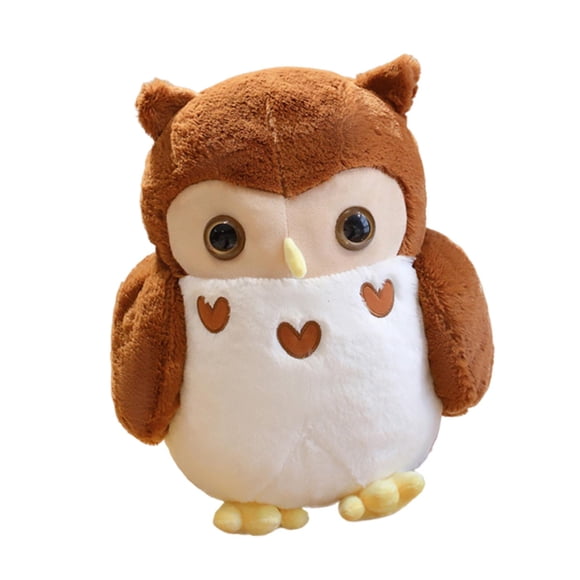 Xuanheng Owl Doll Cartoon Collection Toy for Home Decor Kids Girls Adults Brown 30cm
