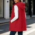 thumbnail image 5 of Diufon Womens Long Vest Casual Sleeveless Hooded Button Down Fleece Cardigan Fall Winter Warm Outerwear, 5 of 10