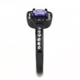 thumbnail image 3 of IP Black(Ion Plating) Stainless Steel Ring with AAA Grade CZ in Tanzanite for Women Tanzanite Stone Color Style TK3450 Size 7, 3 of 3