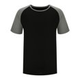 thumbnail image 4 of ShomPort T-Shirts for Men Color Block Short Sleeve Active Sports Tops Sports Fitness Athletic Shirts, 4 of 6
