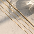 thumbnail image 4 of Fettero Chain Anklet Gold Satellite Bead 14K Gold Plated Boho Beach Simple Minimalist Foot Jewelry, 4 of 6