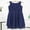 A Navy Blue, variant on renvena Kids Princess Wedding Pageant Party Flower Girls Dress Knotted Waist Chiffon Ball Gown