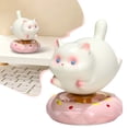 thumbnail image 2 of CoreLiving Ceramic Cat Decor, Whimsical Miniature Figurines for Office Desk and Bookshelf, Cute Animal Statue Gifts for Cat Lovers, Home Tabletop Accents, 2 of 6