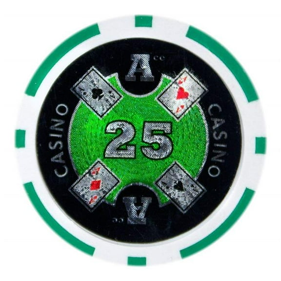 Brybelly BRY000232U 14 g Ace Casino Clay Composite Poker Chips - 500 Dollar - Pack of 25