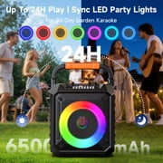 FanFun Karaoke Machine for Kids Adults , 40W Home Karaoke Speaker System with TV Connection, 6.5'' Bluetooth Speaker with 2 Mics, Dj Light, T17-T