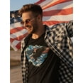 thumbnail image 6 of Freedom's Eagle" Men's T-shirt - 4th of July Celebratory Shirt with American Flag - Ideal Independence Day Gift for Patriotic Men - Large Black, 6 of 9