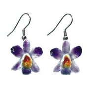Little Critterz Jewelry Purple Orchid Porcelain Earrings