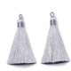 thumbnail image 1 of 20Pcs Polyester Tassel Big Pendants Decoration Light Grey DIY Pendant Charms Pendant Accessory Pendant Jewel for Women DIY Necklace Bracelet Earrings Jewelry Making 80~90x8.5~9mm, 1 of 2
