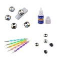thumbnail image 2 of Lotes 10pcs 3D Nail Art Charms Studs y 5 piezas Nail Painting Dotting Pen Tools con pegamento Baoblaze Nail Art Painting Glitter Set, 2 of 7