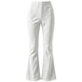 thumbnail image 3 of VV AVEORS Girls Flare Pants Bootcut Fleece Bell Bottoms Soft Comfort Pull On Waist Back To School Pants Casual Everyday Wear Light Gray 110, 3 of 4