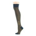 thumbnail image 2 of Legmogue Women's Pretty Peacock Cotton Blend Over The Knee Sock - Womens - Female, One Size, Golden Brown, 2 of 2