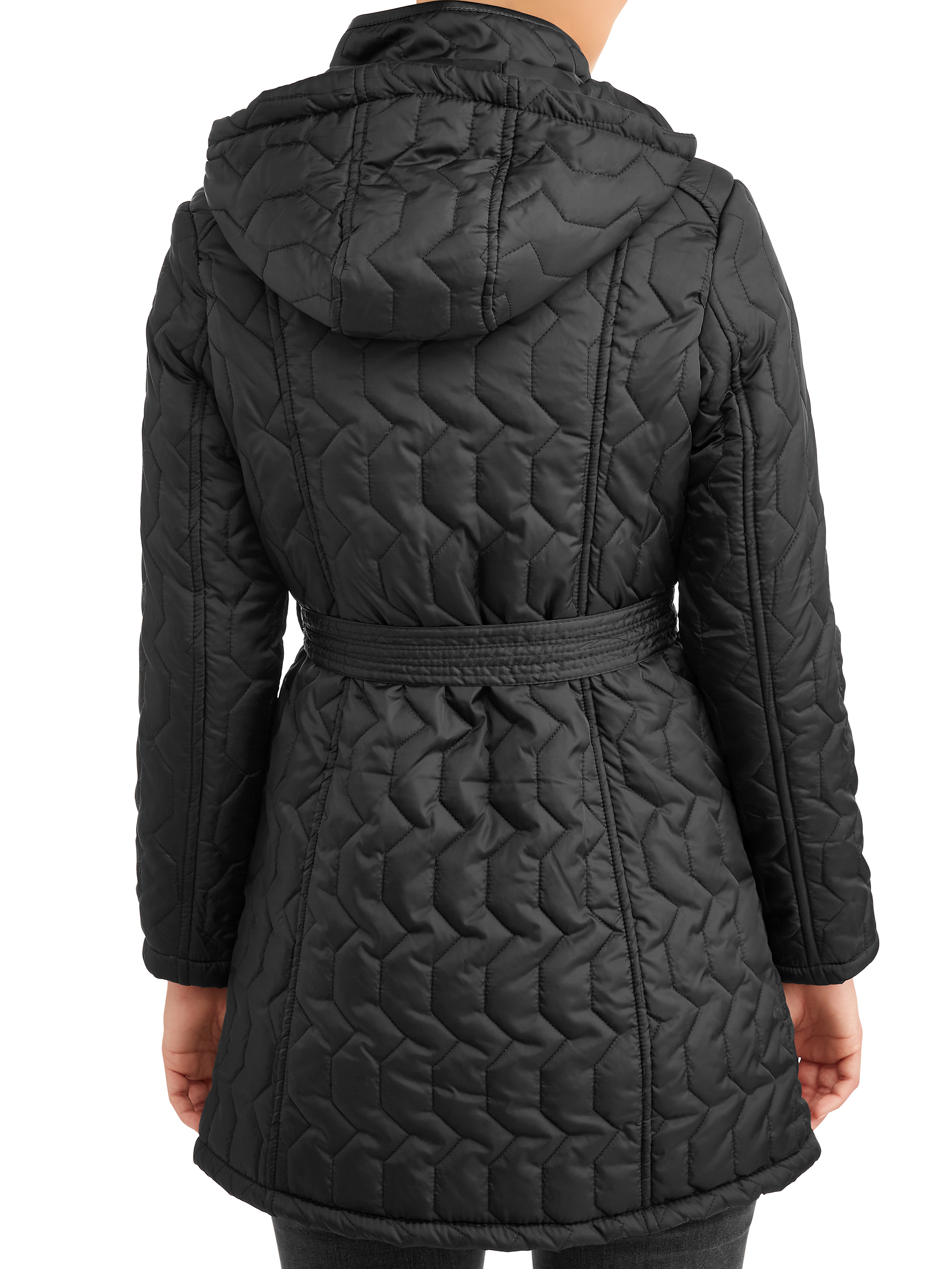 Big Chill Women's Belted Zig-Zag Quilt Jacket - image 3 of 4