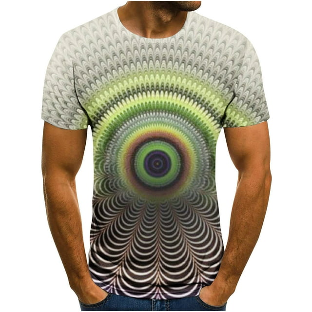 Birdeem T-Shirt Homme Impression Abstraite 3D Manches Courtes Col Rond Mode Décontracté Quotidien Vacances T-Shirt Haut Blouses