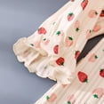 thumbnail image 6 of WIBACKER Cotton Nightgowns for Girls Long Sleeve Pajamas Dresses Lace Ruffle Collar Sleepwear Princess Dress Strawberry Night Dress for Kids 4-15Y, 6 of 7
