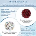 thumbnail image 4 of 100 Pcs Perles en Strass Rouge Foncé 10mm Perles en Argile Pavé Boule Disco Rondes Perles en Argile pour Fabrication de Bijoux Collier Bracelet Décoration de Fête, 4 of 9