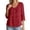 Red, variant on Women's V Neck Long Sleeve Button Down Casual Blouse Soft Black S