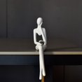 thumbnail image 2 of Estatua de abstracto en miniaturas, figurita de resina, obra de arte, escultura artesanal coleccionable para estante de mesa, regalos de 95 cm cm x 20 cm Sunnimix Figura Pensador abstracto, 2 of 6