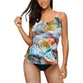 thumbnail image 1 of Floral Printed Tankini Tops for Women Strappy Racerback Swim Top No Bottom (S-XXL), 1 of 6