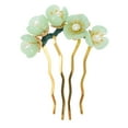 thumbnail image 1 of FRCOLOR 1 Pce Épingle à Cheveux Rétro en Jade avec Pompon, Décoration de Cheveux Fleur de Lotus, 1 of 5