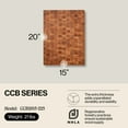thumbnail image 2 of John Boos Large Maple Wood End Grain Cutting Board for Kitchen 20" x 15" x 2.25", 2 of 11