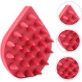 thumbnail image 3 of Cepillo masajeador de silicona para el cuero cabelludo, ideal para la limpieza profunda y el crecimiento del cabello (rojo)., 3 of 5