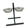 thumbnail image 3 of Comedero de metal para perros, soporte antideslizante para comida y agua, cuencos dobles para mascotas, soporte para cachorros grandes, medianos y, 3 of 8