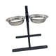 thumbnail image 3 of Comedero elevado de metal para perros, estable, de acero inoxidable, resistente, con soporte de altura ajustable, estación de alimentación para, 3 of 8
