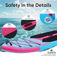 thumbnail image 4 of 10'5" Inflatable Stand Up Paddle Board, Commercial Grade PVC ISUP with Non-Slip Deck, Complete SUP Accessories: Paddle, Pump, Leash & Backpack, All-Skill Level Water Sports Board, Pink, 4 of 7