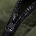 thumbnail image 5 of Wrtxtat Quilted Puffer Jacket for Men Crew Neck Fleece Lined Jacket Midweight Thick Warm Fall Winter Outdoor Outerwear Jackets with Pockets Big and Tall Dark Green XXXXXL, 5 of 8