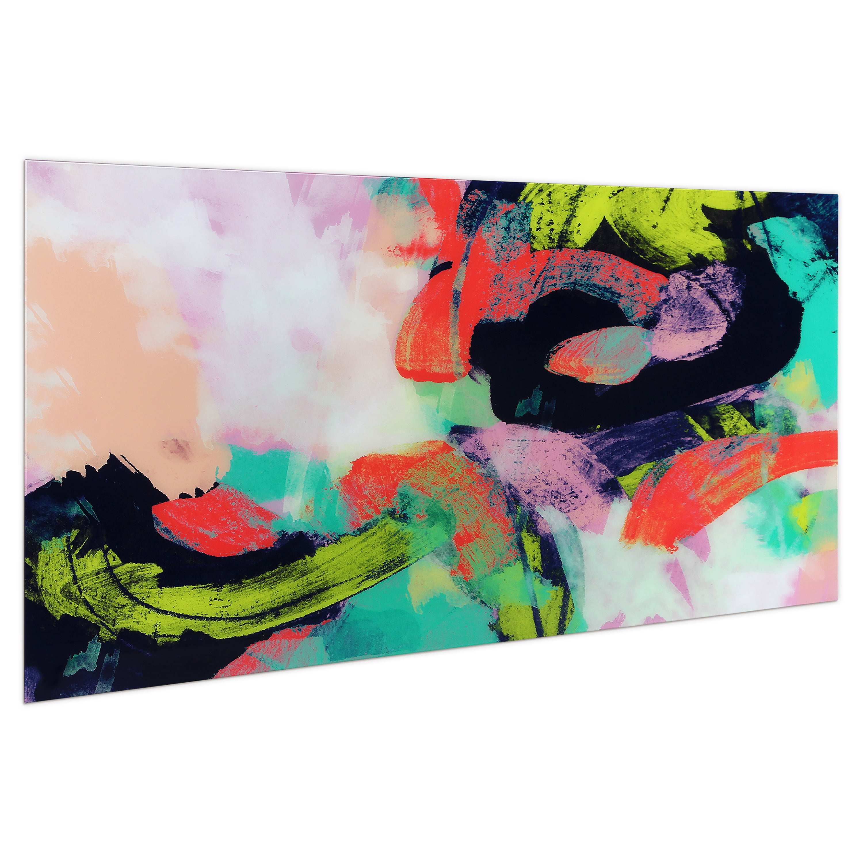 Empire Art Direct Colorful Frameless Free Floating Tempered Glass Panel Graphic Wall Art, 72" x 36", Ready to Hang