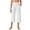 White #009, variant on Capri Pants for Women Wide Leg Yoga Dress Cropped Pants Casual Summer Capri Leggings with Pockets XL