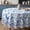 Navy Blue, variant on Modern Geometric Oval Tablecloth 60x102in, Waterproof Wrinkle Resistant Striped Table Cover for Indoor Outdoor