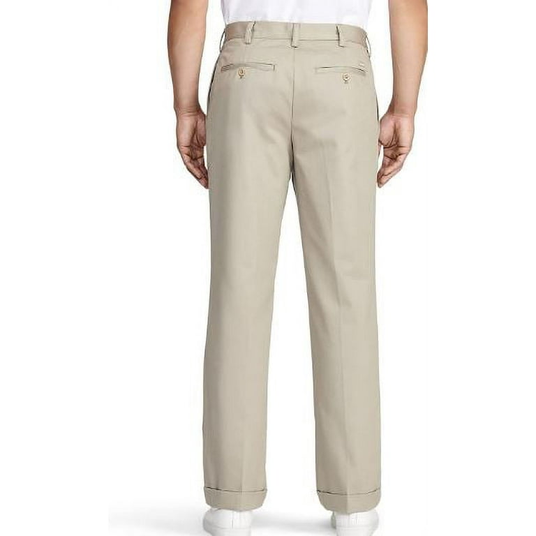 Izod chino cheap pleated pants