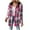 Grey, variant on Womens Long Sleeve Button Down Plaid Shirts Flannel Hooded Shacket Jacket Hoodie Coats with Pockets (Hot Pink, S)