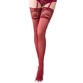 thumbnail image 2 of Lingerie Transparente en Maille pour Femmes Soutien-Gorge Brodé et String et Bas, 2 of 5