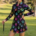 thumbnail image 5 of KEIAHUAN Rainbow Paw Print Golf Dress for Women with Shorts and Pockets, 5 of 7