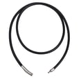 thumbnail image 2 of MYG 3mm Black Braided Pu Leather String Rope Necklace Stainless Steel Clasp Rope, 2 of 10