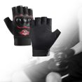 thumbnail image 6 of Luwecf Men's Outdoor Gloves, Fingerless Motorcycle Gloves for Cycling, Hiking, Camping, Red, 6 of 9