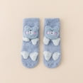 thumbnail image 4 of Odeerbi Toddler Socks Baby Winter Slipper Socks Cute Knee High Socks Infants Stockings Boy Girls Fleece Warm Sock Blue, 4 of 9