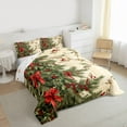 thumbnail image 4 of Homewish Christmas Flower Full Size Comforter Sets,Red Cherry Bedding Comforter Set,Cartoon Bow Tie Ribbon Bedding Sets For Girls Kids,Ultra Soft Home Decor Reversible,3 Pieces, 4 of 9