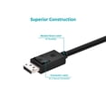 thumbnail image 3 of Monoprice DisplayPort 2.1 Cable, 80Gbps, 8K HDR, 4K240Hz, Ultra High-Speed, 3ft, Black, 3 of 6