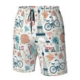 thumbnail image 4 of Fotbe Eiffel Tower Trajes de Baño Estampados para Hombre, Shorts de Verano de Secado Rápido, Ropa de Playa, Bañadores-Medium, 4 of 6