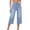 Light Blue, variant on Women's High Waisted Stretchy Wide Leg Cropped Jeans with Pockets Summer