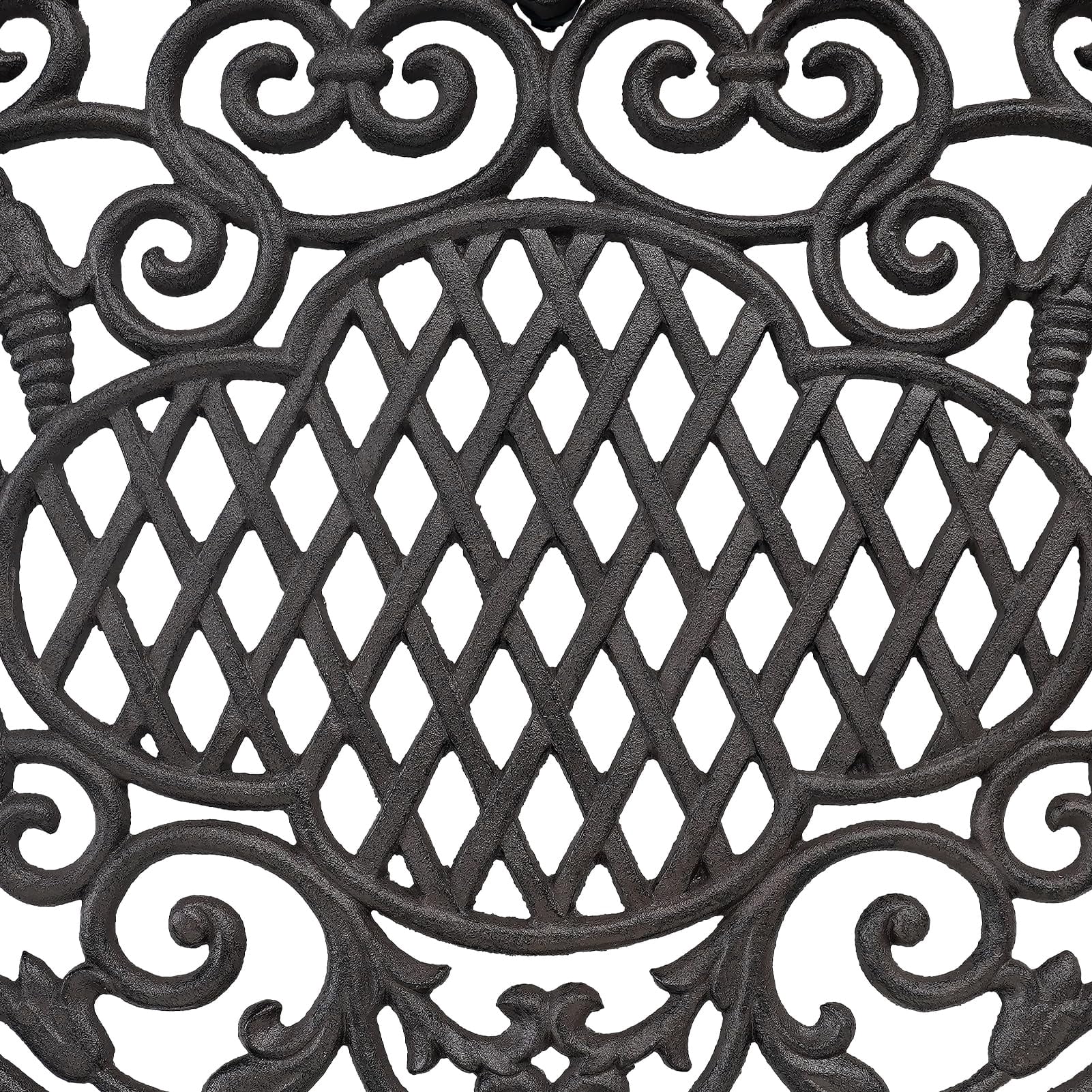 SINDA Front Door Mat Cast Iron Doormat Heavy Duty Non-Slip Stain and Dirt Resistant Front Doormat Outdoor (Black, 24" L x 14" W, Magic Cloud)