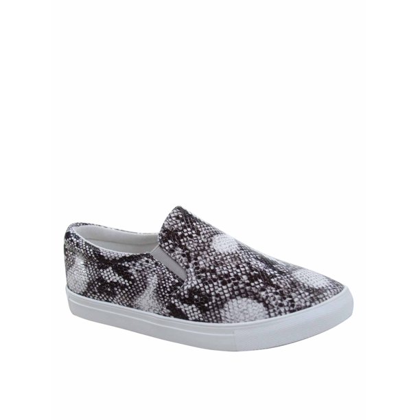 slip on round toe flat canvas sneakers