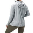 thumbnail image 2 of Vêtements de Protection Solaire UPF 50+ pour Femmes, Chandail à Capuchon Zippé SPF à Manches Longues, Chemise de Pêche Randonnée Veste Extérieure, 2 of 8