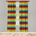 thumbnail image 3 of Ambesonne Fiesta Curtains, Colorful Rainbow Scale, Pair of 28"x84", Multicolor, 3 of 5