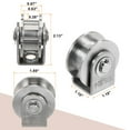 thumbnail image 2 of 2pcs 1.9" H-Groove Wheel Sliding Gate Caster for Inverted 0.63" H-Track Silver, 2 of 5