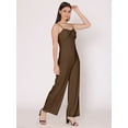 thumbnail image 2 of HERE&NOW Women's Solid Jump Suit Dress Sleeveless Casual Strappy Summer Wear Slip On Attched Top And Bottom Set, 2 of 7